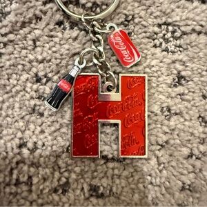 Coca-Cola Red “H” Initial Keychain